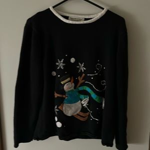 Tiara International Christmas Collection women’s extra large snowman sweater